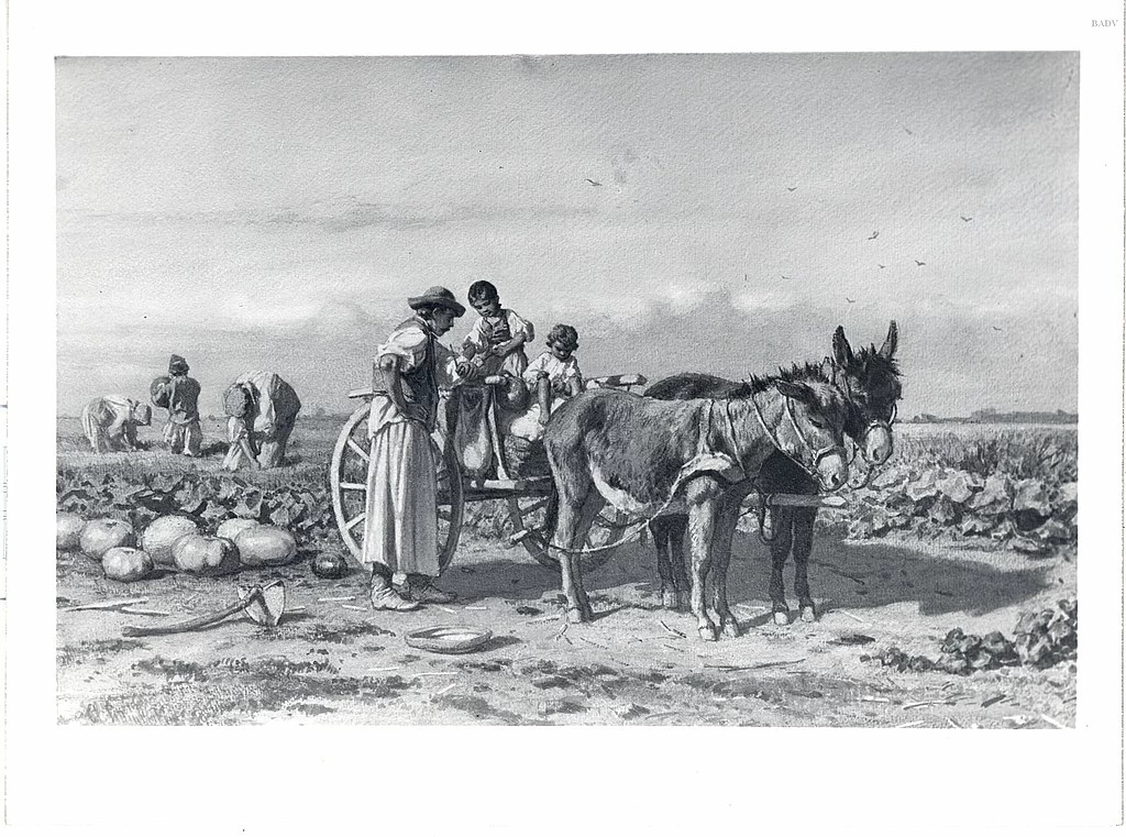 Scena del raccolto con una squadra di asini - Führermuseum, Linz